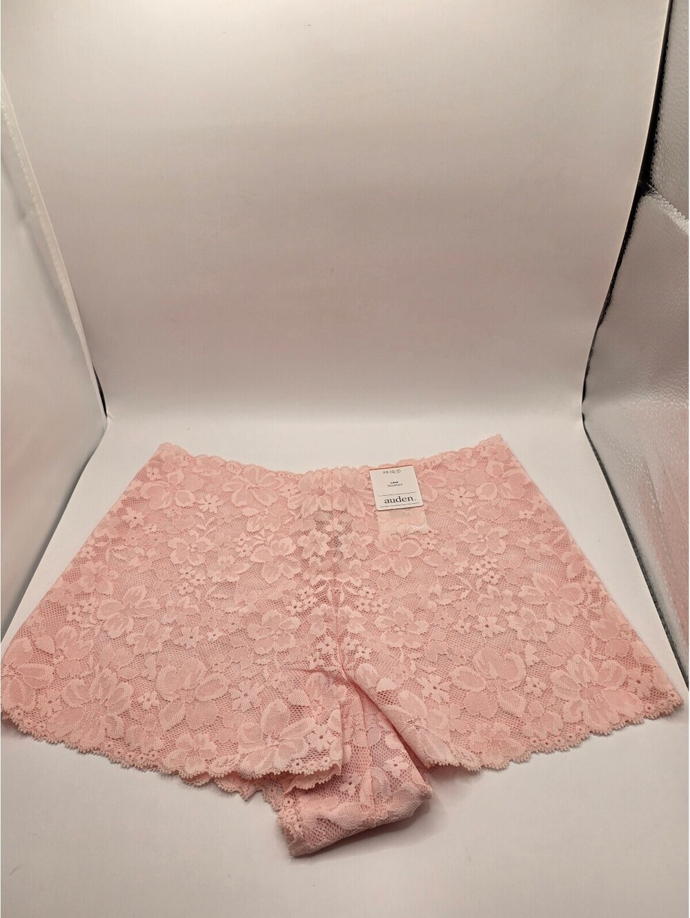 Two pairs Women's Auden Allover Lace Boy Shorts Underwear - XS (0-2) BNWT - Pink